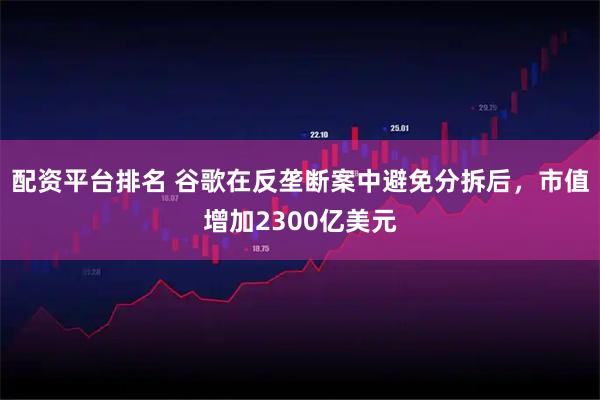 配资平台排名 谷歌在反垄断案中避免分拆后，市值增加2300亿美元